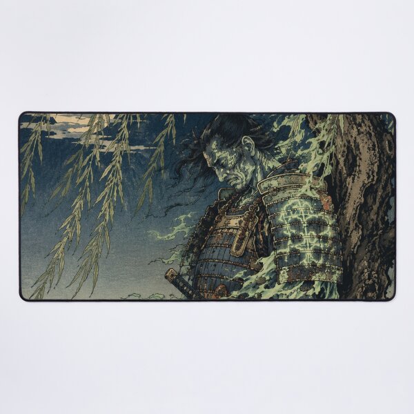 Item preview, Willow Wanderer - Vintage Japanese Samurai Ghost Ukiyo-e Woodblock designed and sold by bapupa.