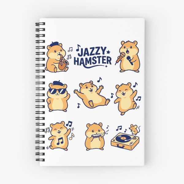 Item preview, Jazzy Hamster - Music Passion Sticker Pack - Tee designed and sold by RedStreamStudio.