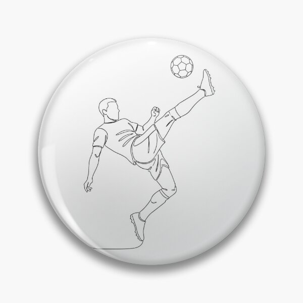 Item preview, Minimalist Line Art Soccer Player Bicycle Kick designed and sold by DripCultureLab.