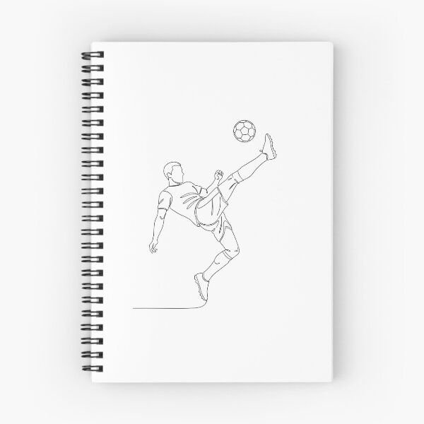 Item preview, Minimalist Line Art Soccer Player Bicycle Kick designed and sold by DripCultureLab.