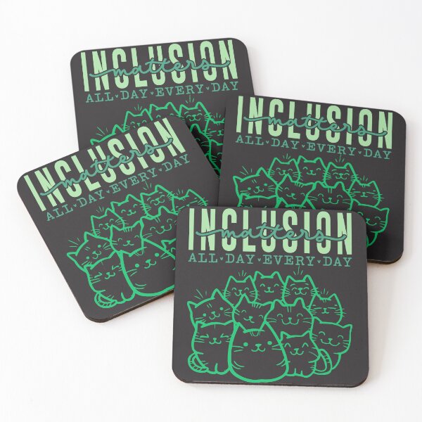 Item preview, Inclusion matters all day everyday- kitty ver. green inversion  designed and sold by ExcessiveSarcasmCo..