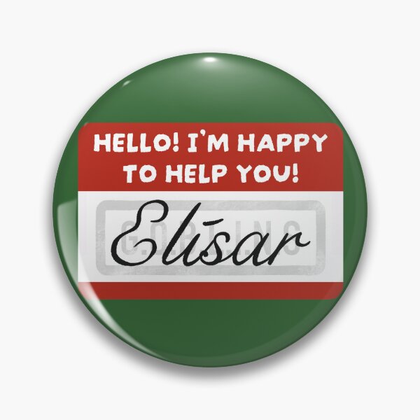 Item preview, Elisar Name Tag designed and sold by GOBLINSPodcast.
