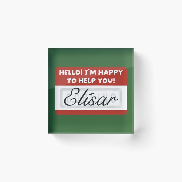 Item preview, Elisar Name Tag designed and sold by GOBLINSPodcast.
