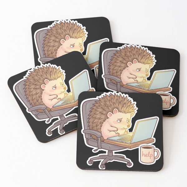 Item preview, Hedgehog Burnout Sticker – Emotionally Spiky Meme designed and sold by SoftAuraStudi0.