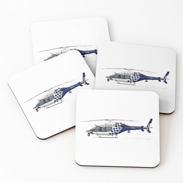 Item preview, BELL 429 VH-XP7 QLDPOLAIR 2025 designed and sold by Grubby Fingers Aircraft Illustration.
