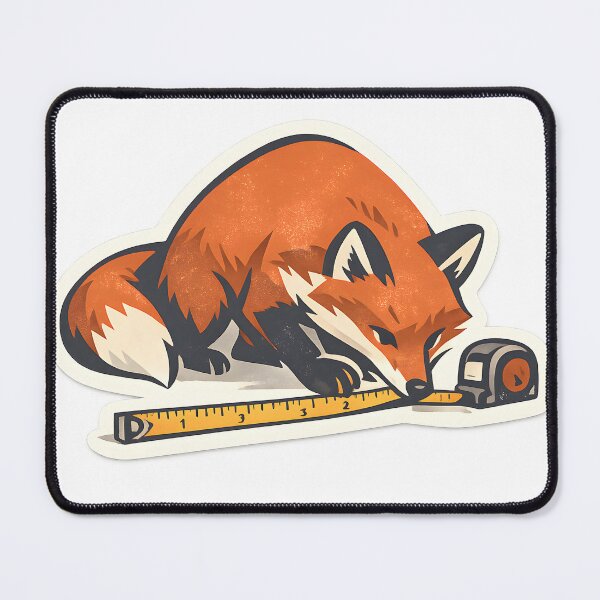 Item preview, Fox With Measuring Tape Artistic Design designed and sold by Naviora.