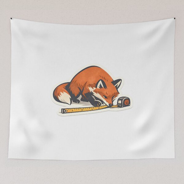 Item preview, Fox With Measuring Tape Artistic Design designed and sold by Naviora.