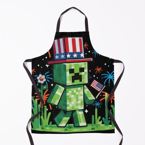 Item preview, Patriotic Green Pixel Monster Fourth Of July Uncle Sam Fireworks Illustration designed and sold by KrystinaGiGi.