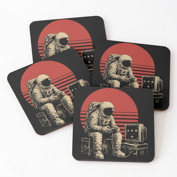 Item preview, Space Astronaut Playing Vintage Video Games designed and sold by BrownHorse90s.