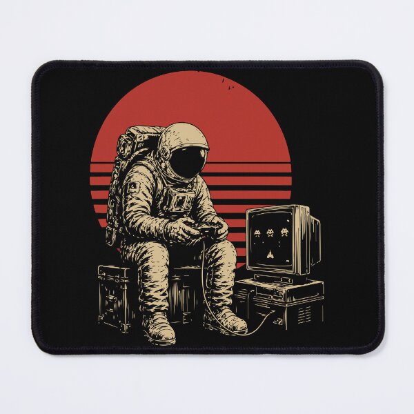 Item preview, Space Astronaut Playing Vintage Video Games designed and sold by BrownHorse90s.