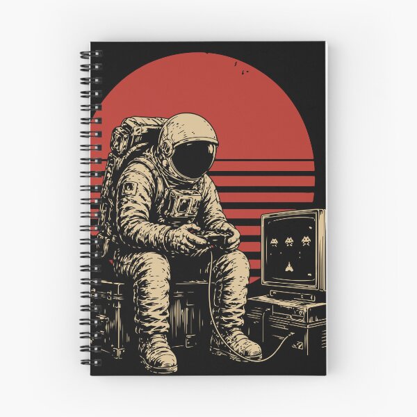 Item preview, Space Astronaut Playing Vintage Video Games designed and sold by BrownHorse90s.
