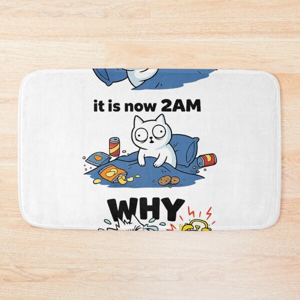 Item preview, Just 5 More Minutes 2AM Why Funny Cat Sleep Humor Gift designed and sold by irfanshikh.