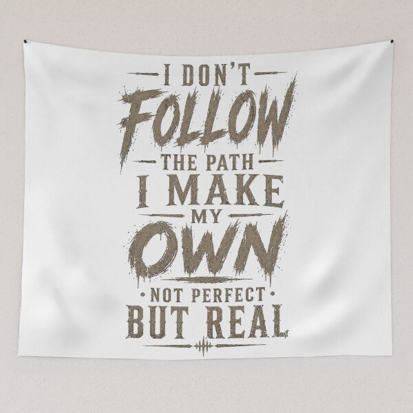 Item preview, I Don't Follow the Path I Make My Own – Motivational Rebel Quote Typography T-Shirt designed and sold by NBT-NOVA.