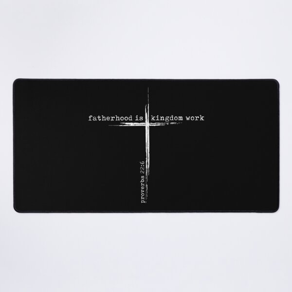Item preview, Fatherhood Is Kingdom Work Proverbs 22 6 Christian Cross Bible Verse designed and sold by Daisy Grimes.