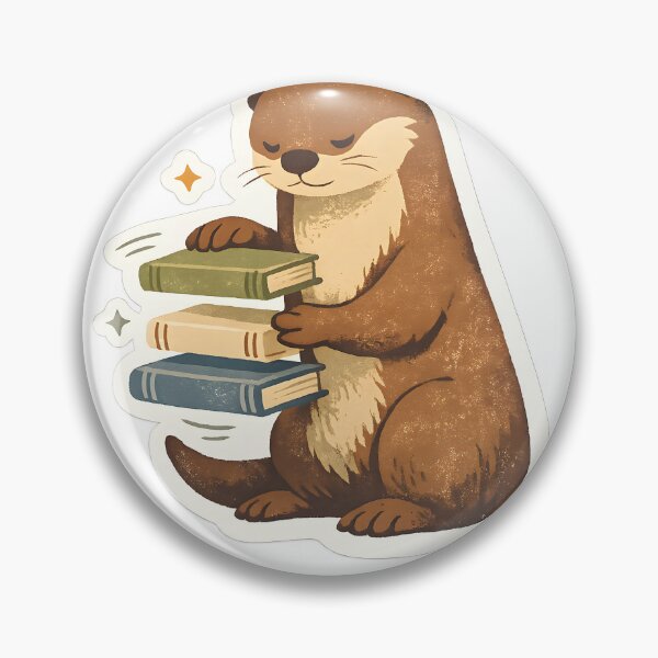 Item preview, Otter Organizing Books Minimal Design designed and sold by Naviora.