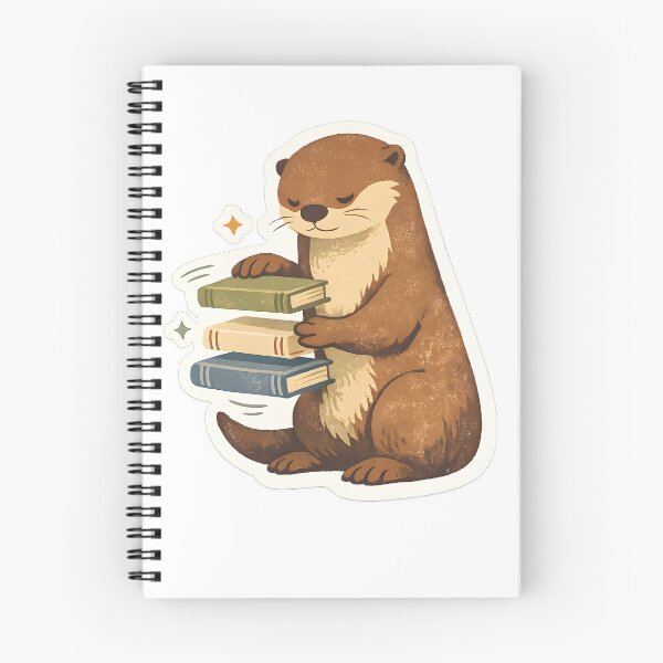 Item preview, Otter Organizing Books Minimal Design designed and sold by Naviora.