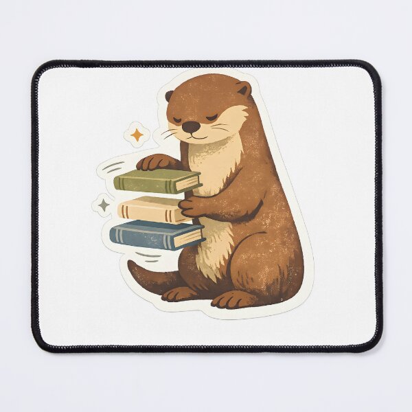 Item preview, Otter Organizing Books Minimal Design designed and sold by Naviora.