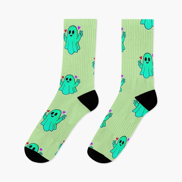 Item preview, Kawaii Ghost Peace Love Spooky Cute Hearts designed and sold by AstronautMerch.