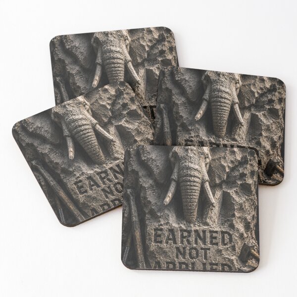 Item preview, Solo Founder Earned Not Applied Elephant Brutalist Art Print designed and sold by SavannaStrikes.