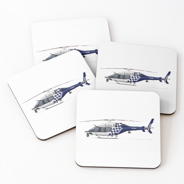 Item preview, BELL 429 VH-XP8 QLDPOLAIR 2025 designed and sold by Grubby Fingers Aircraft Illustration.