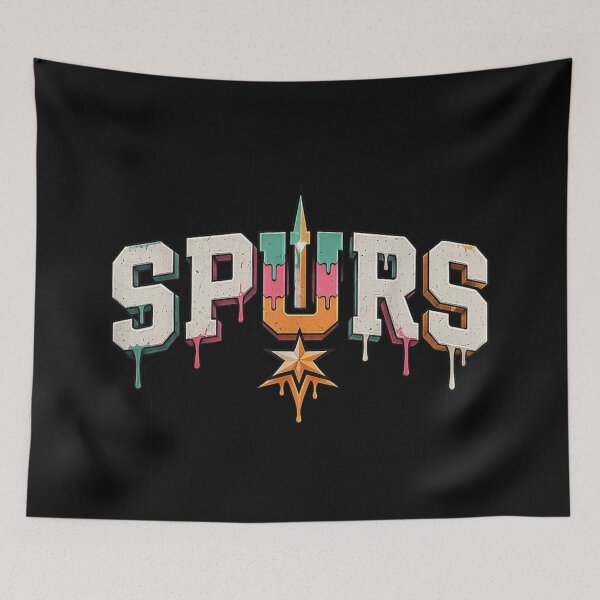 Item preview, San Antonio Basketball Spurs Fiesta Colors Melting Drip Star Logo Graphic designed and sold by Daisy Grimes.