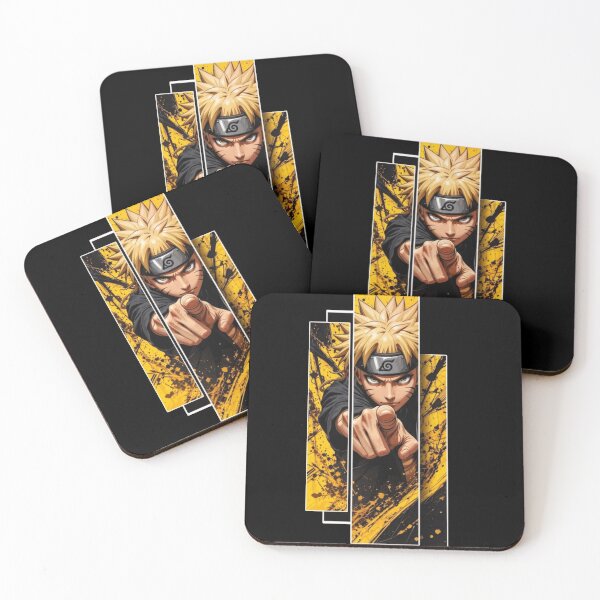 Item preview, Naruto Uzumaki Anime Yellow Split Panel Art designed and sold by The cyber baddie .