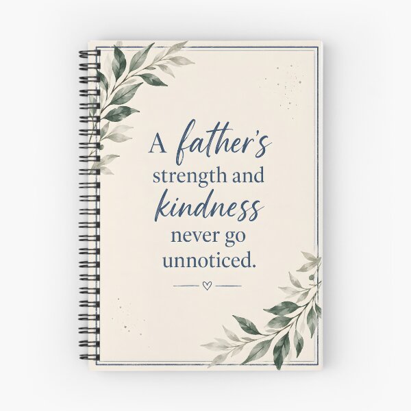 Item preview, A Father’s Strength and Kindness Never Go Unnoticed – Elegant Father’s Day Quote designed and sold by blankTeeShirt.