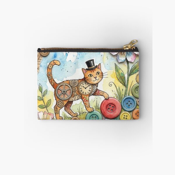 Item preview, Whimsical Steampunk Cat Mixed Media Collage designed and sold by Gifter-ly.