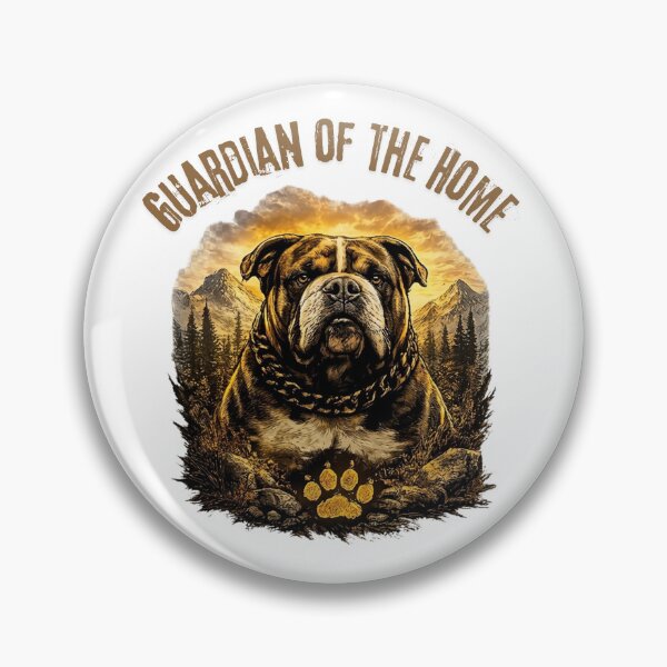 Item preview, Bulldog Guardian Of The Home Dog Illustration designed and sold by NeoPrintArt.