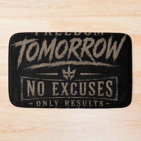 Item preview, Discipline Today, Freedom Tomorrow – No Excuses, Only Results | Motivational Typography Design designed and sold by NBT-NOVA.