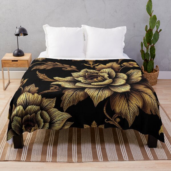 Item preview, Ornate Gold Floral Vintage Pattern designed and sold by IntelliMindDesigns.