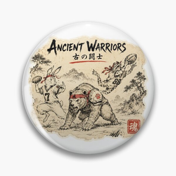 Item preview, Ancient Warriors – Japanese Choju-giga Football Humor Sticker Art designed and sold by Locker39.