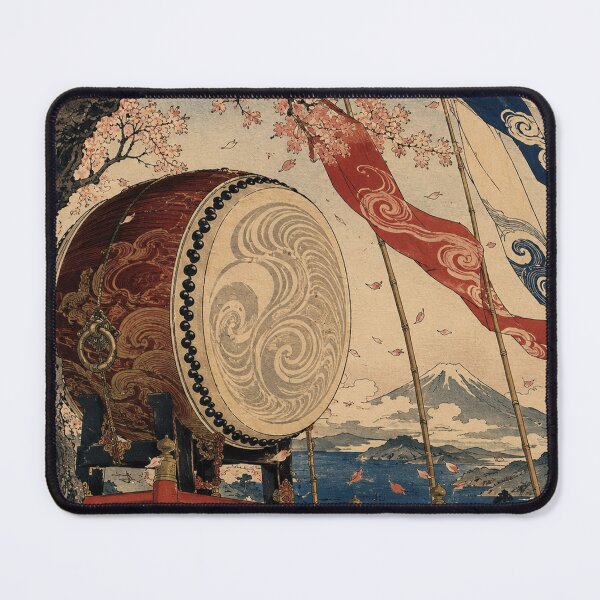 Item preview, Sacred Drum Echo - Vintage Japanese Spring Festival Ukiyo-e Woodblock designed and sold by bapupa.