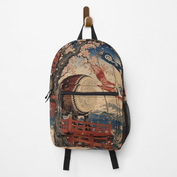 Item preview, Sacred Drum Echo - Vintage Japanese Spring Festival Ukiyo-e Woodblock designed and sold by bapupa.