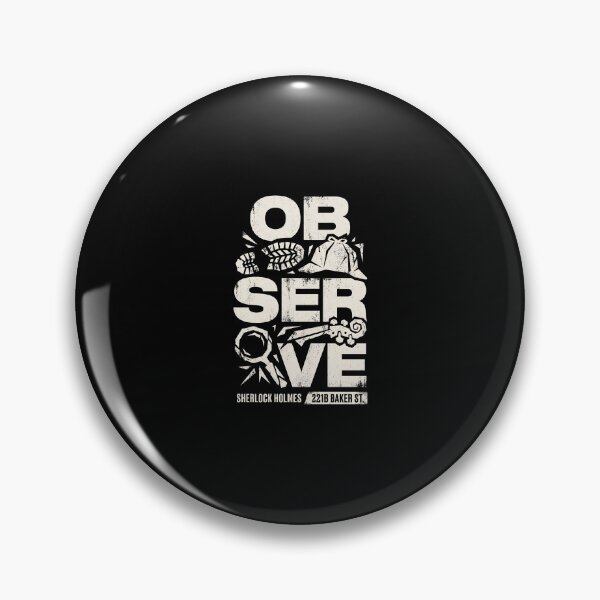 Item preview, Observe 221B Baker St Sherlock Holmes Grunge Stencil Art designed and sold by Fenay Designs.