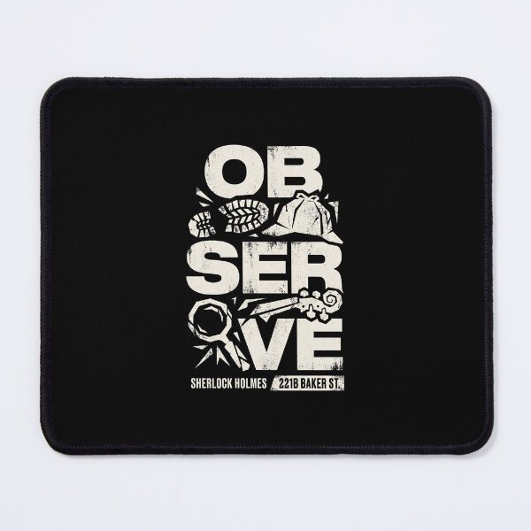 Item preview, Observe 221B Baker St Sherlock Holmes Grunge Stencil Art designed and sold by Fenay Designs.