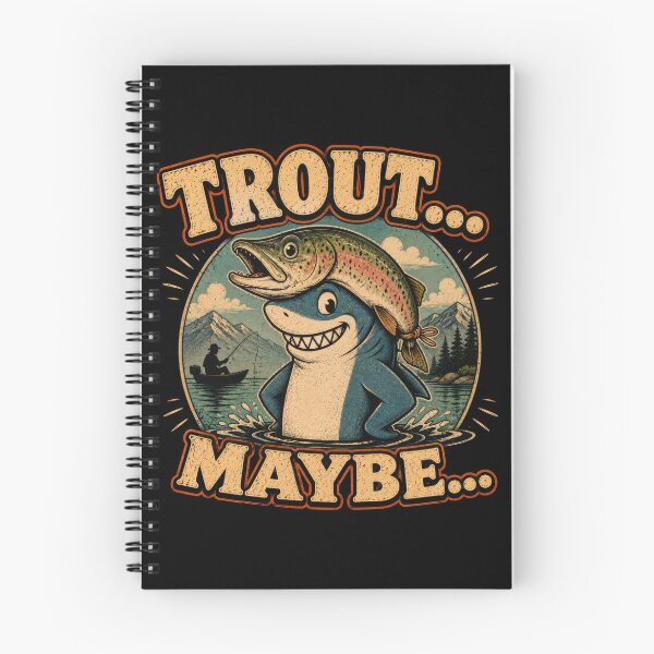 Item preview, Trout Maybe Funny Fishing Shark Art designed and sold by Retr0Tshirts.