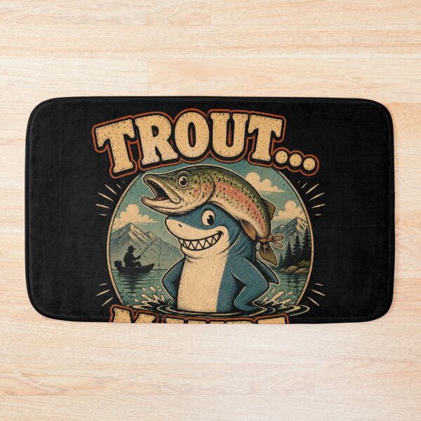 Item preview, Trout Maybe Funny Fishing Shark Art designed and sold by Retr0Tshirts.