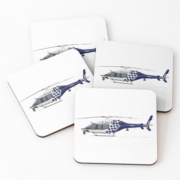 Item preview, BELL 429 VH-XP9 QLDPOLAIR 2025 designed and sold by Grubby Fingers Aircraft Illustration.