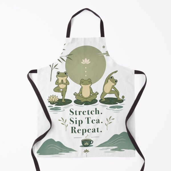 Item preview, Cute Minimalist Yoga Frogs Quote Typography Pond Vector Graphic designed and sold by DiNata.
