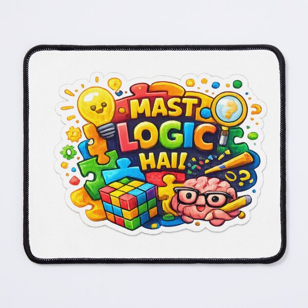 Item preview, Mast Logic Hai! – Funny Puzzle Brain Sticker designed and sold by Jyotisima8929.