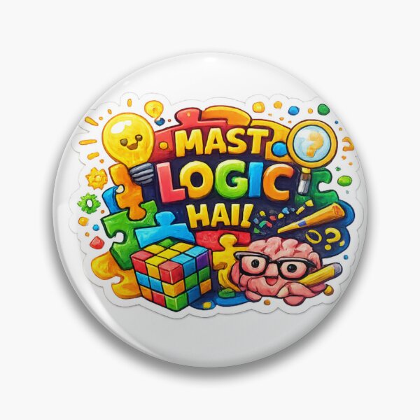 Item preview, Mast Logic Hai! – Funny Puzzle Brain Sticker designed and sold by Jyotisima8929.