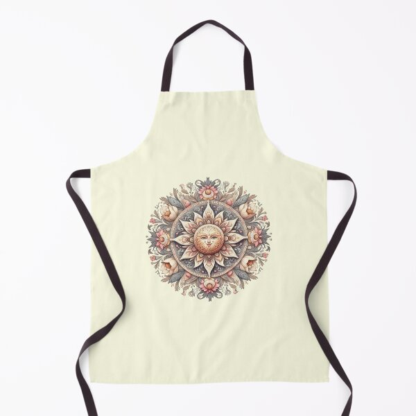 Item preview, Vintage Sun Mandala Floral Pastel Spiritual Art designed and sold by PixelQ.