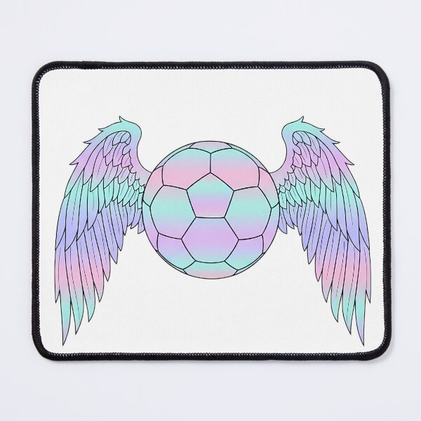 Item preview, Aesthetic Angel Wings Soccer Pastel Gradient designed and sold by DripCultureLab.