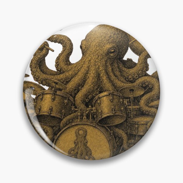 Item preview, Octopus Drummer Playing Complex Jazz Drums designed and sold by DuomoDesign.