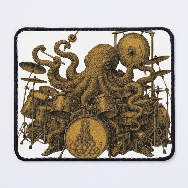 Item preview, Octopus Drummer Playing Complex Jazz Drums designed and sold by DuomoDesign.
