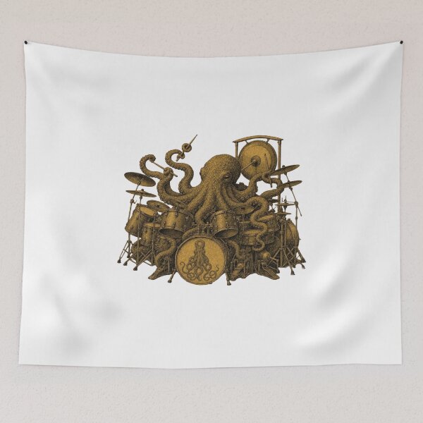 Item preview, Octopus Drummer Playing Complex Jazz Drums designed and sold by DuomoDesign.