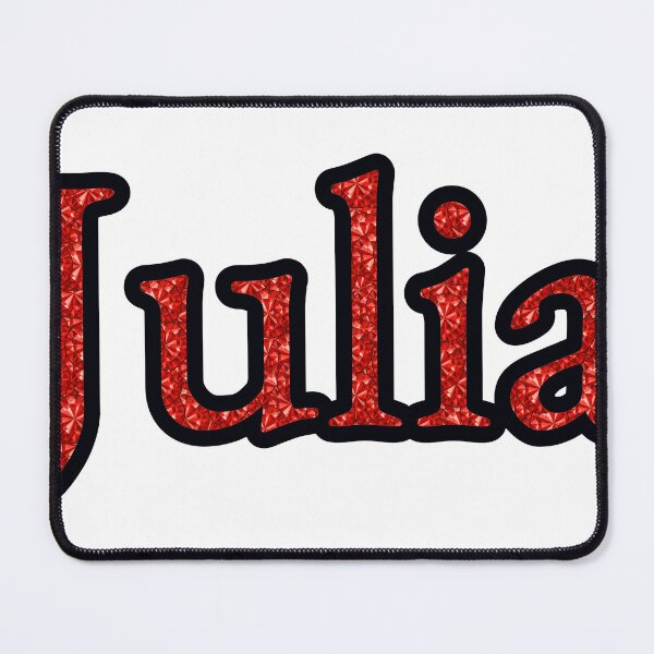 Item preview, Julia Girl Name Red Rhinestone Texture designed and sold by TheIconSmith.