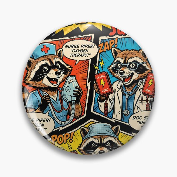 Item preview, Medical Raccoon Squad Funny Nurse Doctor designed and sold by graphixpolash.