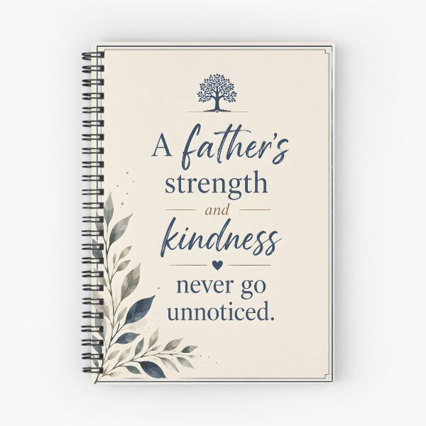 Item preview, A Father’s Strength and Kindness Never Go Unnoticed – Elegant Father’s Day Typography designed and sold by blankTeeShirt.